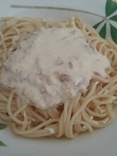 Una foto de Espaguetis a la carbonara