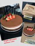 Triple chocolate mousse oreo cake