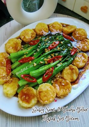 Gambar Baby Sawi & Tauhu Telur Masak Sos Tiram