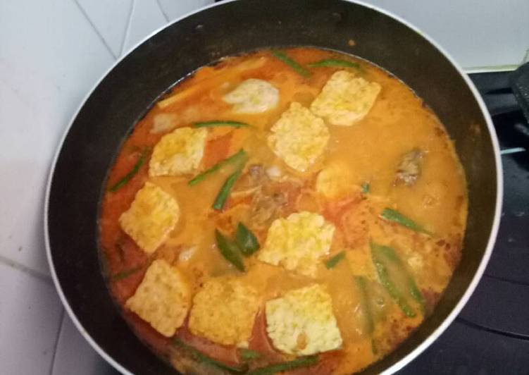 Asam padeh ayam tempe