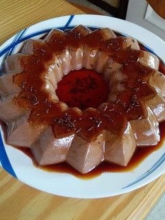 Una foto de Flan chocolate y coco... Siempre!!