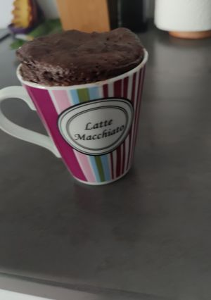 Une photo de Mug cake chocolat au coeur coulant