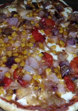 Una foto de Pizza de vegetales