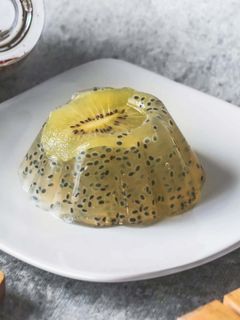 Foto resep Puding Kiwi Selasih