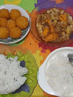 Foto resep MPASI 12M+ Cheesy Potato Ball & Tahu Telor Ceplok Masak Kecap
