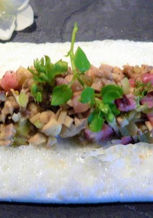 Une photo de Omelette blanche aux champignons de Paris