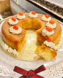 Pastel con coco caramelizado