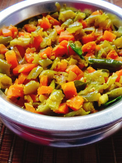 காரட்,பீன்ஸ் பொரியல் செய்முறை முக்கிய புகைப்படம்
