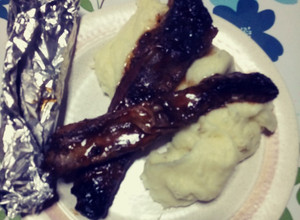 Una foto de Costillas a la barbecue