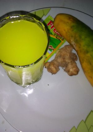 A picture of Ginger nd Cocumber Juice.