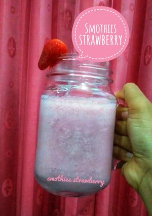 Foto resep Smoothies strawberry with milk no sugar🍓