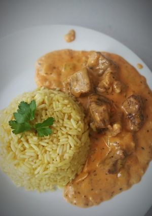 Una foto de Strogonoff de Carne