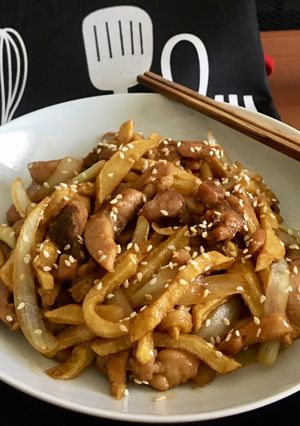 Foto resep Chicken French fries teriyaki