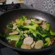 Tumis pok choy bakso