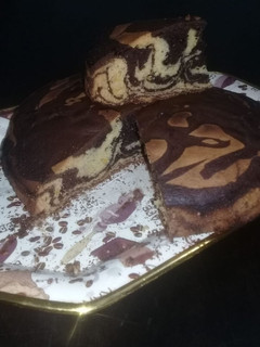 Una foto de Bizcochuelo de naranja y chocolate