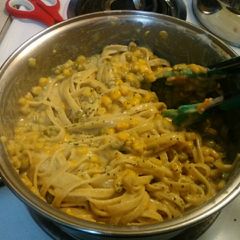 A picture of Veggie Alfredo Fettuccine.