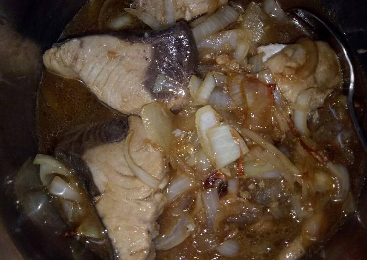 Bagaimana Menyiapkan Tuna saus tiram (anak sehat), Bikin Ngiler
