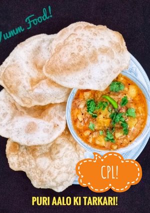 A picture of Puri or Aloo ki Tarkari!.