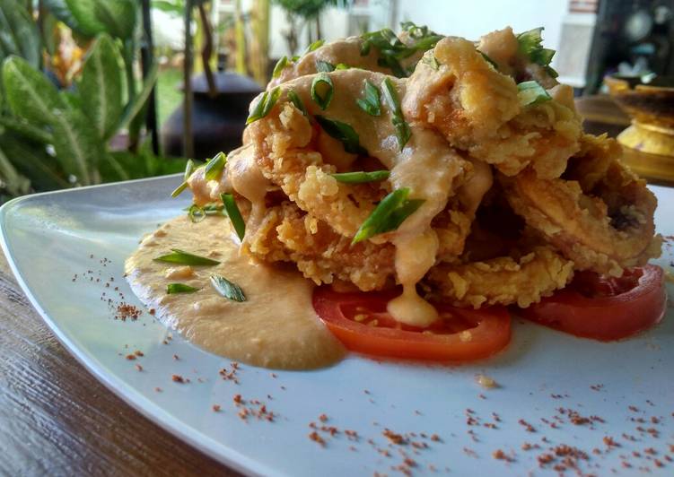 Resep Salted Egg Calamari Lezat