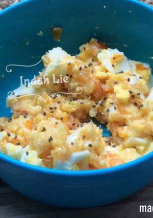 Foto resep Tasty Egg with Tomato & Cheese Sauce (MPASI 12+)