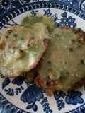 Tortitas de chícharo con pollo