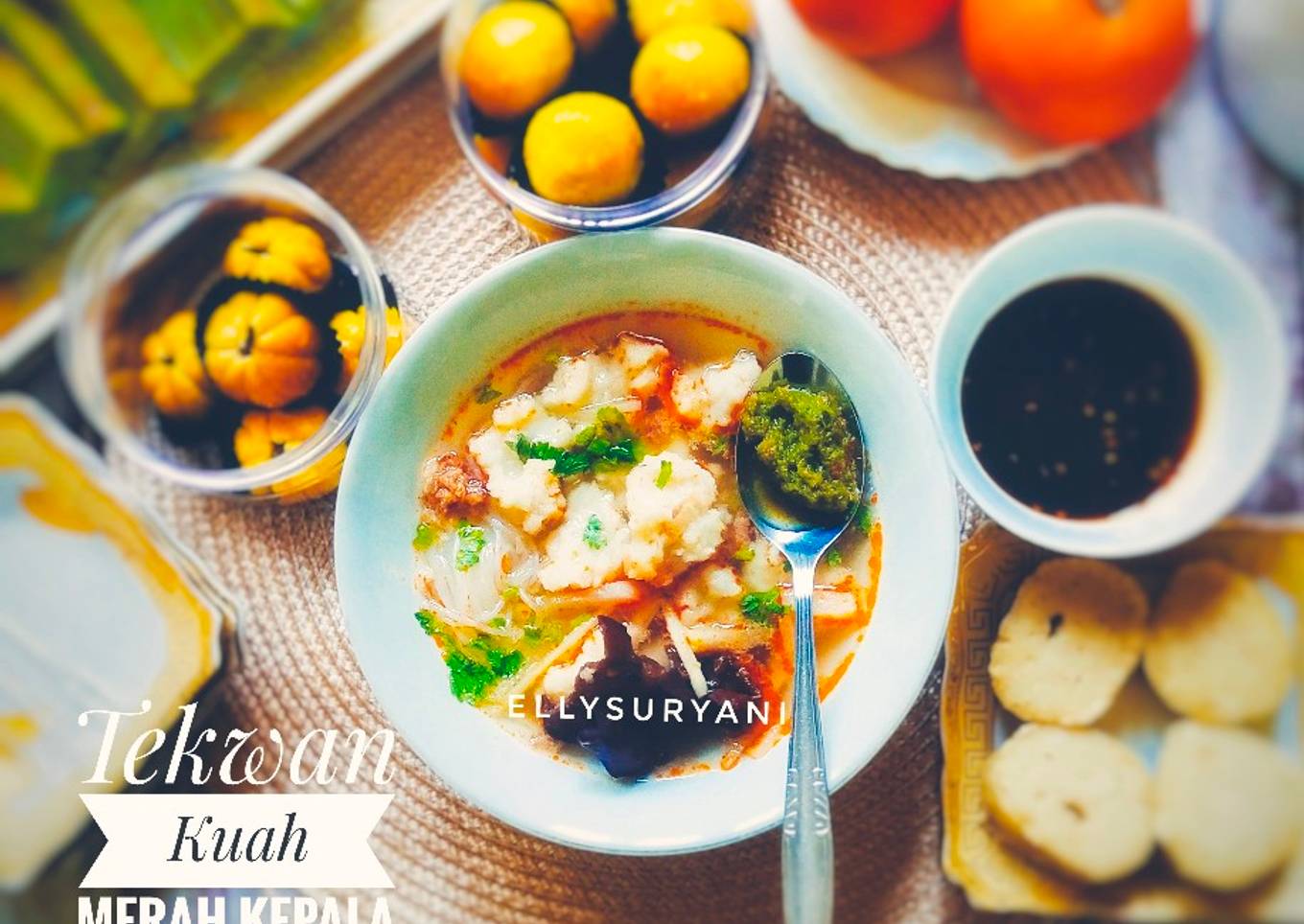 Tekwan Kuah Merah Kepala / Otak Udang Yummy Nian