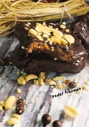 A picture of Chocolate peanuts bars.
