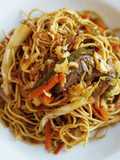 Noodles con pluma ibérica y verduras