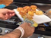 A picture of chopped onion rings