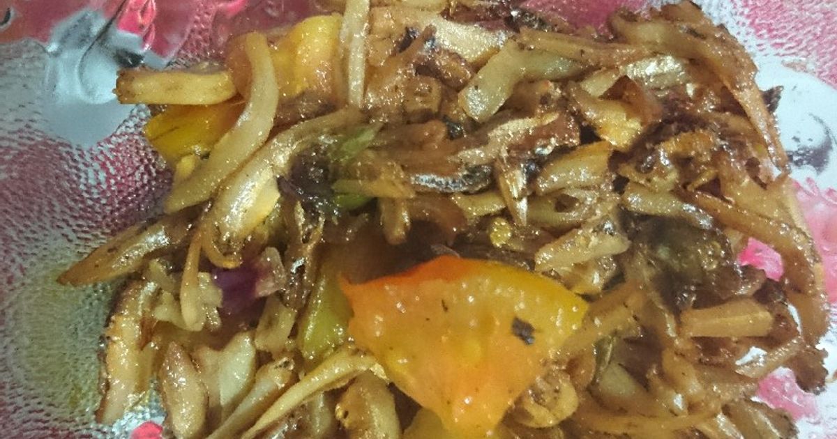 Tumis teri sederhana (menu buka puasa)