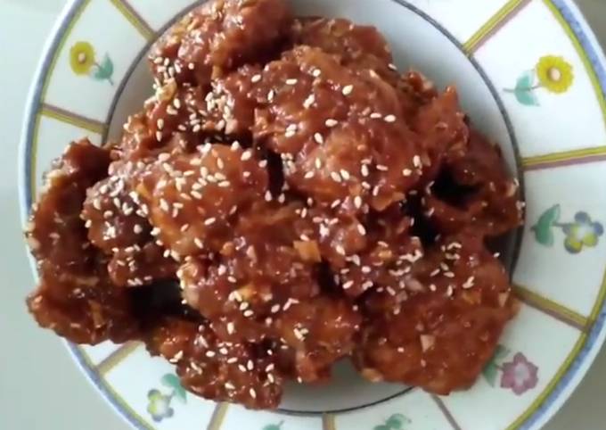 Resep Dakgangjeong - Ayam Goreng Korea Oleh Vonny Luciana - Cookpad