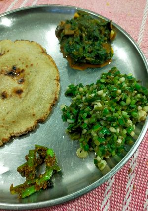 A picture of Green Garlic Subzi.