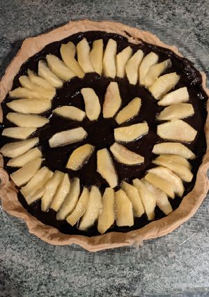 Une photo de Tarte aux pommes et au chocolat