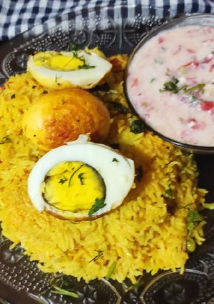 A picture of Egg Biryani.