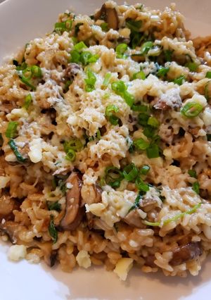 A picture of "French Onion Soup" Risotto.
