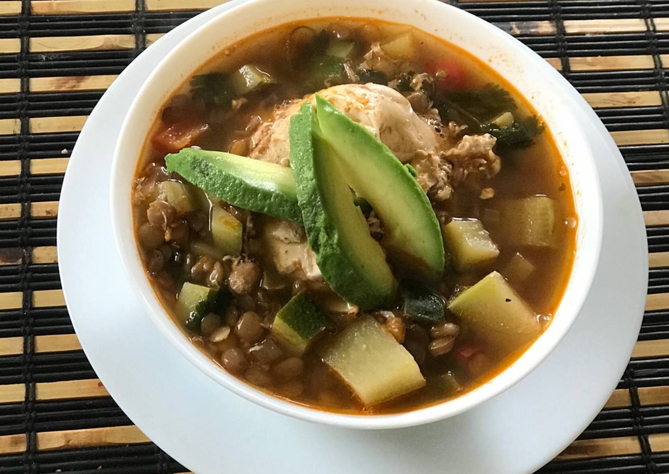 Sopa de lentejas a mi manera