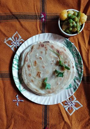 A picture of Malabar paratha.