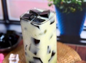 Foto resep Iced Cincau Jelly Creamy Matcha Latte