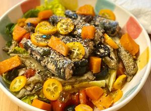Foto principal de Ensalada súper completa con sardinillas y kumquats - Semana 21 de embarazo