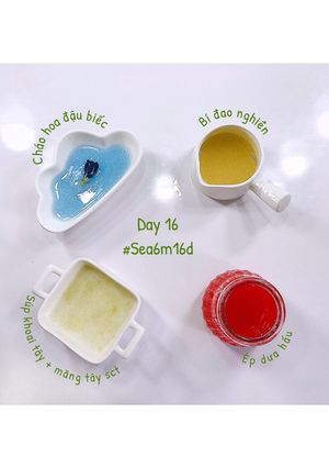 Hình của món Cháo hoa đậu biếc.