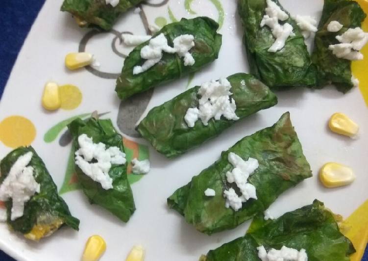 Step-by-Step Guide to Prepare Quick Palak corn rolls