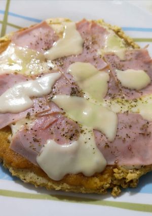 Una foto de Pizza en masa de avena