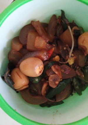 Foto resep Tumis kikil cabe hijau