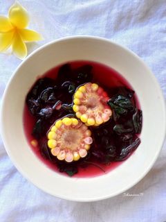 Foto resep Sayur bening bayam merah bumbu kunci