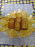 Bacalhau frito com Batata frita