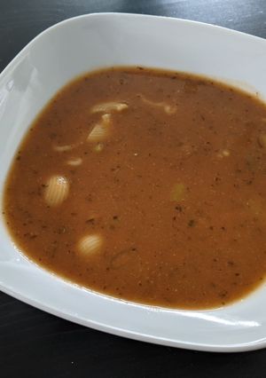A picture of Vegetarian minestrone.