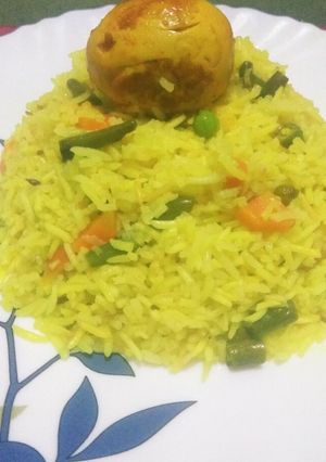 মিক্স ভেজ পোলাও রেসিপির প্রধান ছবি