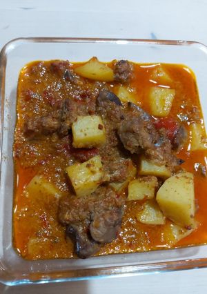 Foto resep Sambal gulai ati ampela dengan santan sederhana