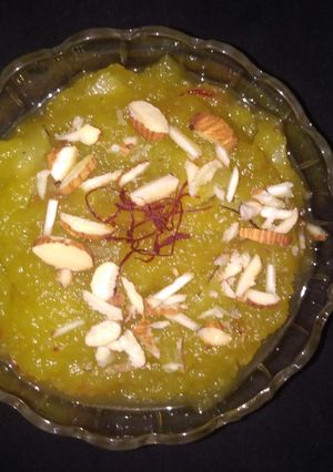 A picture of Pumpkin Kaiser Halwa.