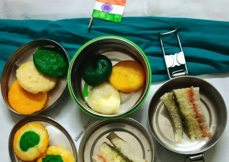 Tricolor rava idli